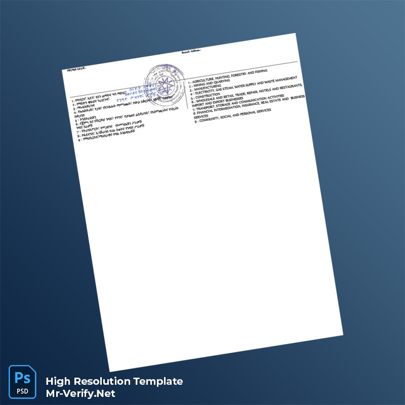 Editable Country Issuer Business Registration Certificate Word and Pdf Template 2 page Editable Country Issuer Business Registration Certificate Word and Pdf Template 2 page
