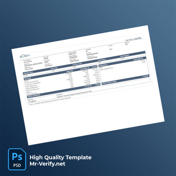 Eclerx payslip word and pdf template Eclerx payslip word and pdf template