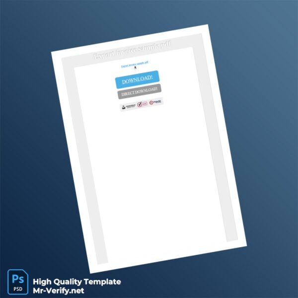 Editable Export Invoice Template in Word and PDF formats 2 page Editable Export Invoice Template in Word and PDF formats 2 page