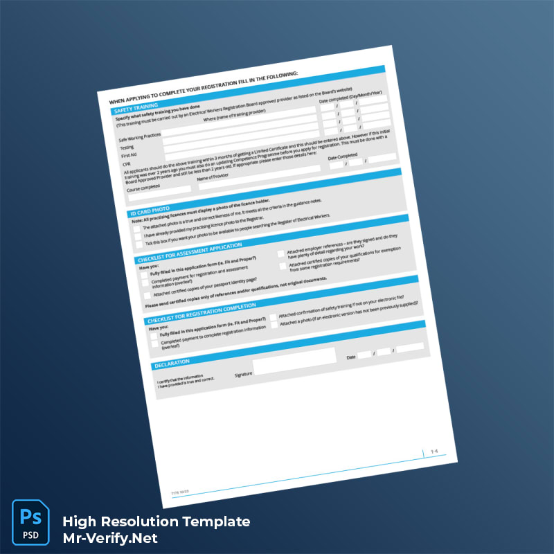 Editable Electrical Workers Registration Board Registration Certificate Word and Pdf Template 6 page Editable Electrical Workers Registration Board Registration Certificate Word and Pdf Template 6 page