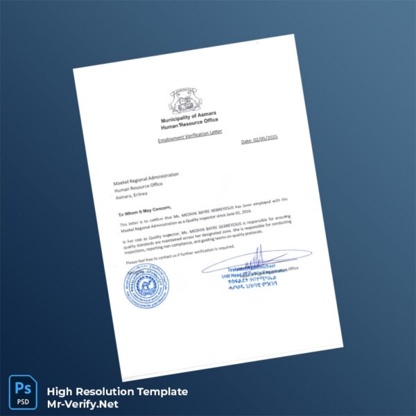 Eritrea20Maekel20Regional20Administration20Employment20Verification20Letter20Template20in20Word20and20PDF20formats 600x600 - Editable File Template
