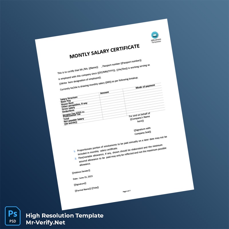 Editable Experience Certificate Word and Pdf Template 7 page Editable Experience Certificate Word and Pdf Template 7 page