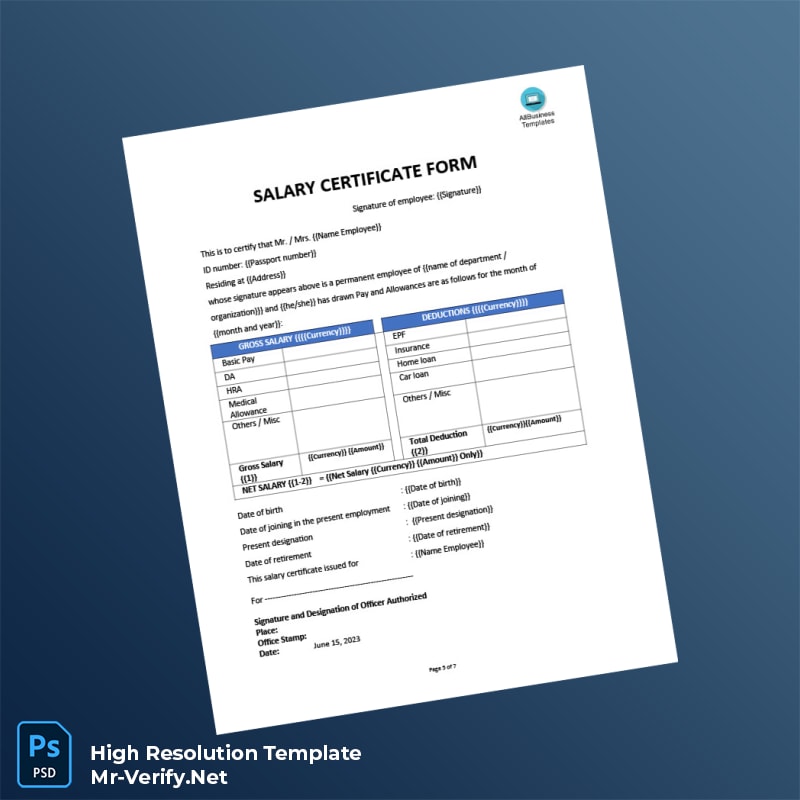 Editable Experience Certificate Word and Pdf Template 7 page Editable Experience Certificate Word and Pdf Template 7 page