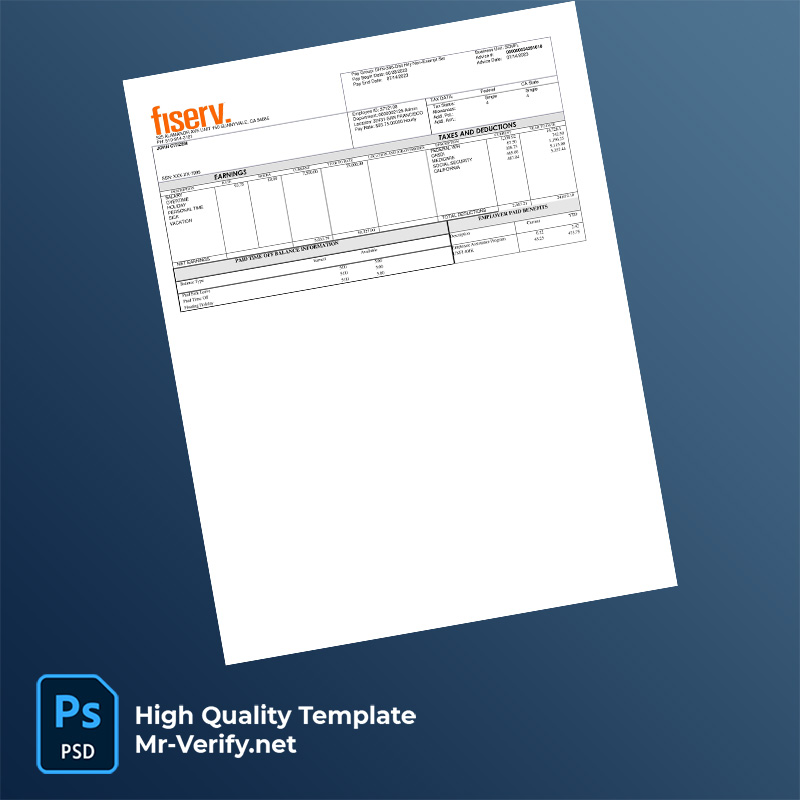 Fiserv pay stub word and pdf template Fiserv pay stub word and pdf template