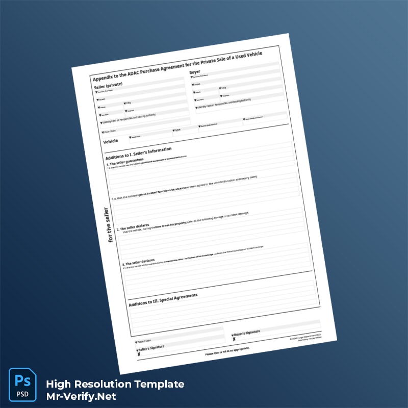 Editable Germany Private Sales Contract Word and Pdf Template 6 page Editable Germany Private Sales Contract Word and Pdf Template 6 page