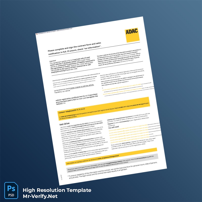 Editable Germany Private Sales Contract Word and Pdf Template 6 page Editable Germany Private Sales Contract Word and Pdf Template 6 page