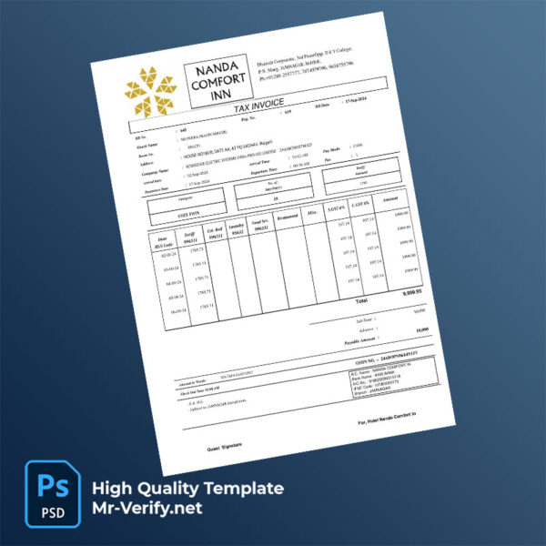 India Shree Annapurna Tyres And Automobiles Editable Tax Invoice Template in Word and PDF formats