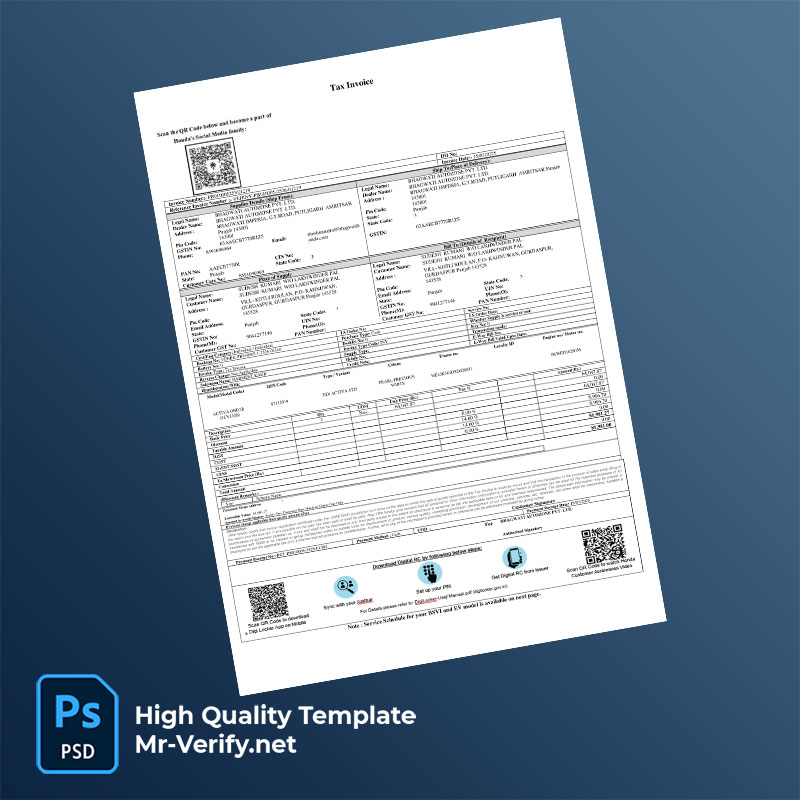 India Sudesh Kumari Editable Tax Invoice Template in Word and PDF formats India Sudesh Kumari Editable Tax Invoice Template in Word and PDF formats