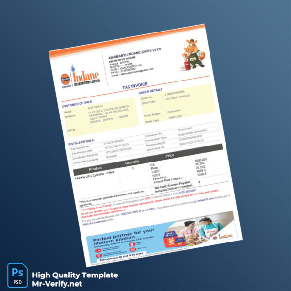 India Abhimanyu Indane Tax Invoice Template in Word and PDF formats 2 page India Abhimanyu Indane Tax Invoice Template in Word and PDF formats 2 page