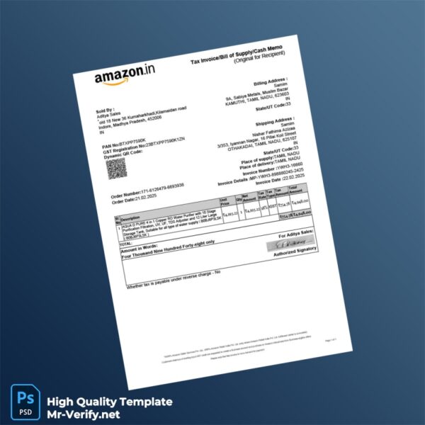 India Aditya Sales Invoice Template in Word and PDF formats 2 page India Aditya Sales Invoice Template in Word and PDF formats 2 page