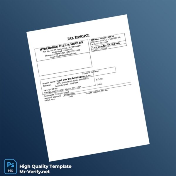 India Akruti Engineering Plastics Tax Invoice Template in Word and PDF formats 4 page India Akruti Engineering Plastics Tax Invoice Template in Word and PDF formats 4 page