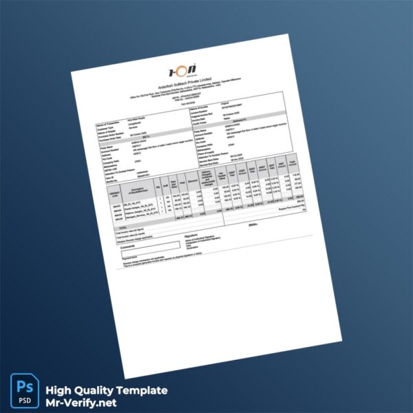 India Antariksh Softech Invoice Template in Word and PDF formats