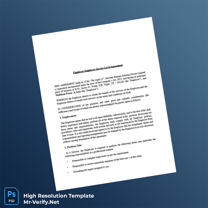 Editable India Appointment Letter Word and Pdf Template 7 page Editable India Appointment Letter Word and Pdf Template 7 page