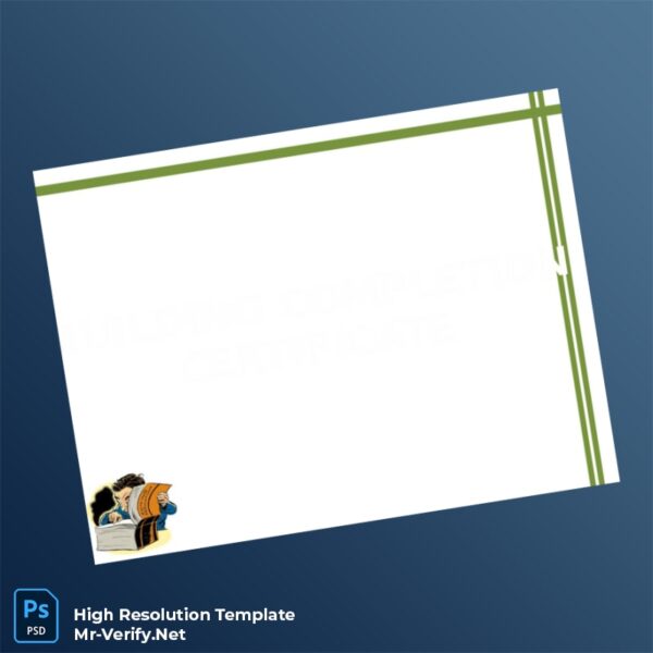 Editable India Building Completion Certificate Word and Pdf Template 7 page