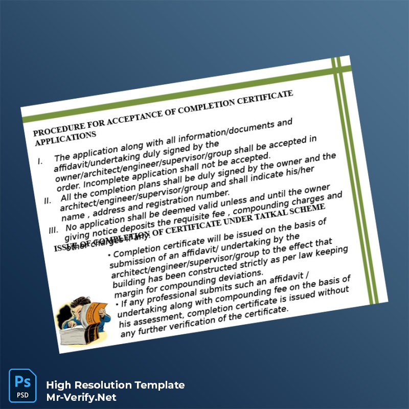 Editable India Building Completion Certificate Word and Pdf Template 7 page Editable India Building Completion Certificate Word and Pdf Template 7 page