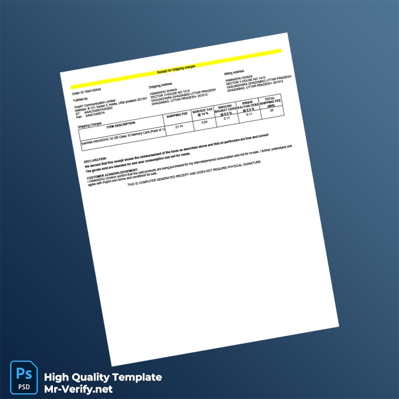 India Camera Care Invoice Template in Word and PDF formats 2 page India Camera Care Invoice Template in Word and PDF formats 2 page