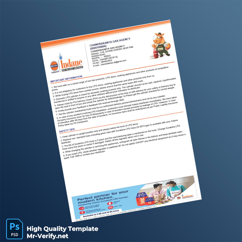 India Chandrakanta Gas Agency Tax Invoice Template in Word and PDF formats 2 page India Chandrakanta Gas Agency Tax Invoice Template in Word and PDF formats 2 page