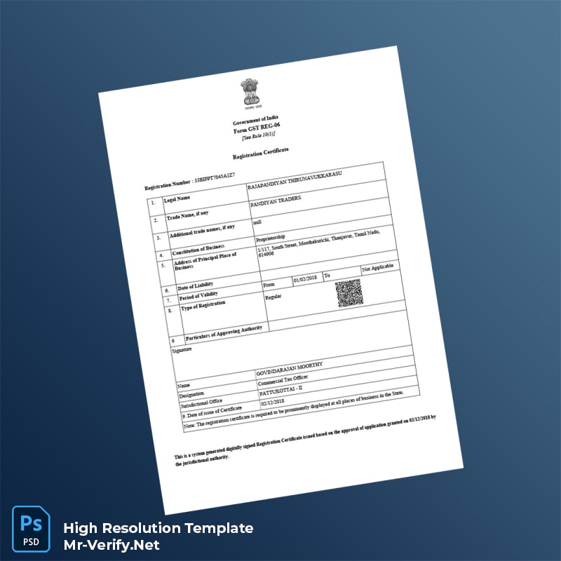 Editable India Company Registration Certificate Word and Pdf Template 4 page Editable India Company Registration Certificate Word and Pdf Template 4 page