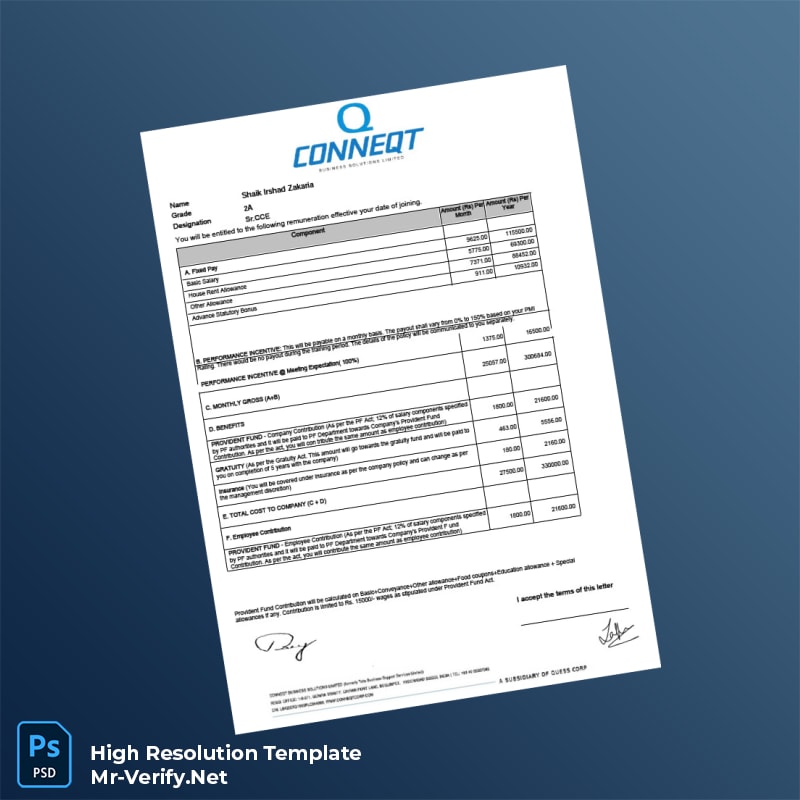 Editable India Conneqt Business Solutions Employment Verification Letter Word and Pdf Template 5 page Editable India Conneqt Business Solutions Employment Verification Letter Word and Pdf Template 5 page