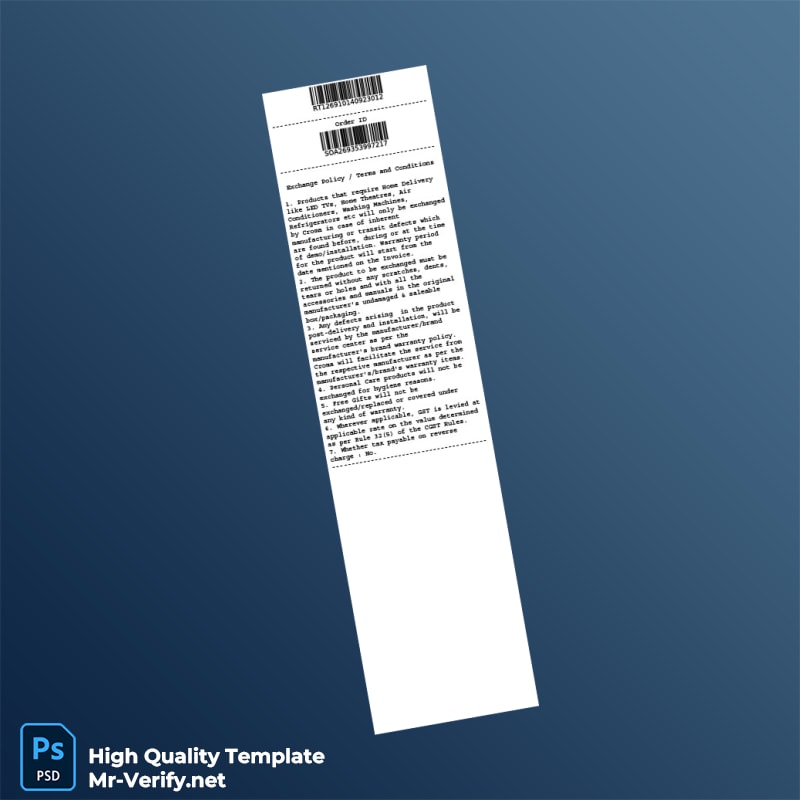 India Croma Tax Invoice Template in Word and PDF formats 2 page India Croma Tax Invoice Template in Word and PDF formats 2 page