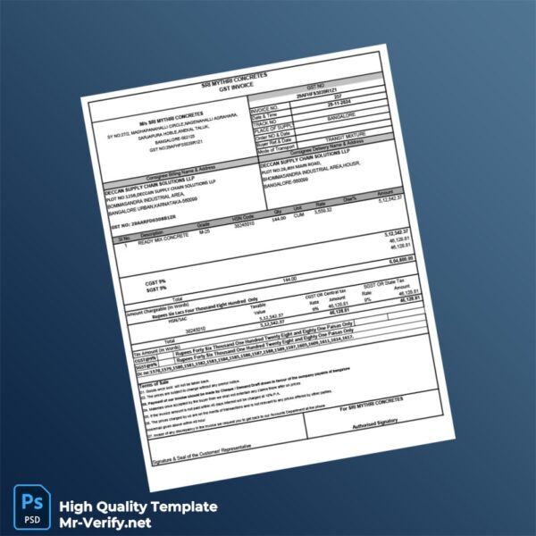 India Deccan Supply Chain Solutions LLP Invoice Template in Word and PDF formats 3 page India Deccan Supply Chain Solutions LLP Invoice Template in Word and PDF formats 3 page