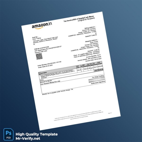 India Deep Trading Invoice Template in Word and PDF formats 2 page India Deep Trading Invoice Template in Word and PDF formats 2 page