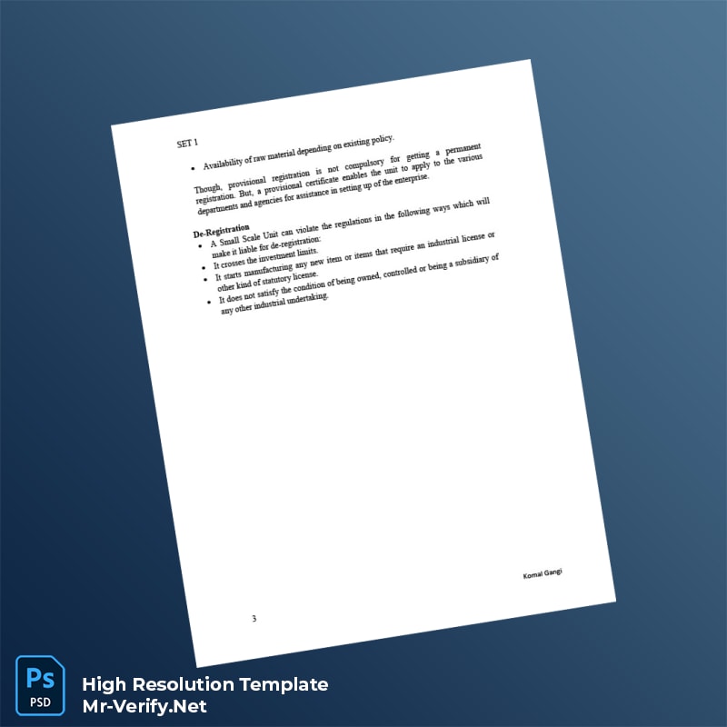 Editable India Director of Industries Registration Certificate Word and Pdf Template 3 page Editable India Director of Industries Registration Certificate Word and Pdf Template 3 page