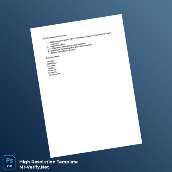 Editable India Employment Verification Letter Word and Pdf Template