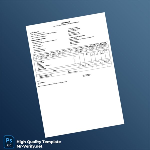 India Eyemyeye Private Limited Invoice Template in Word and PDF formats India Eyemyeye Private Limited Invoice Template in Word and PDF formats