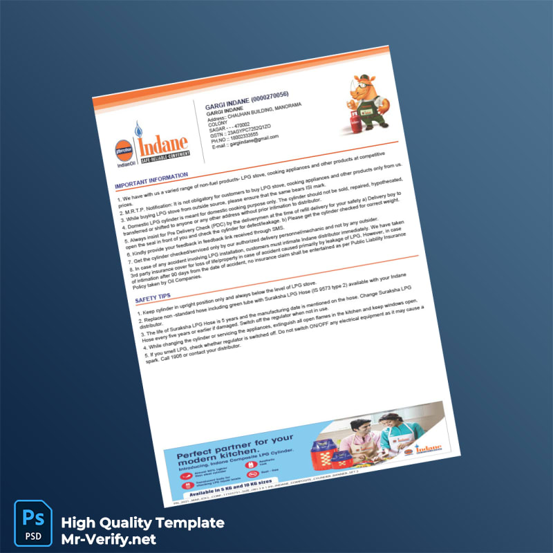 India Gargi Indane Tax Invoice Template in Word and PDF formats 2 page India Gargi Indane Tax Invoice Template in Word and PDF formats 2 page