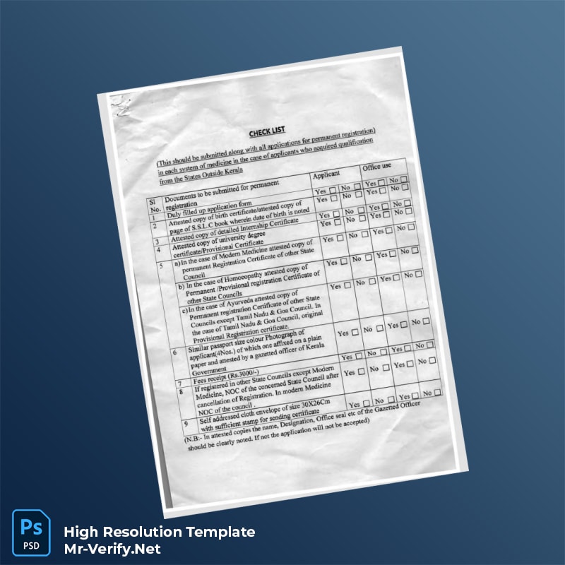 Editable India Government Permanent Registration Checklist Word and Pdf Template 2 page Editable India Government Permanent Registration Checklist Word and Pdf Template 2 page