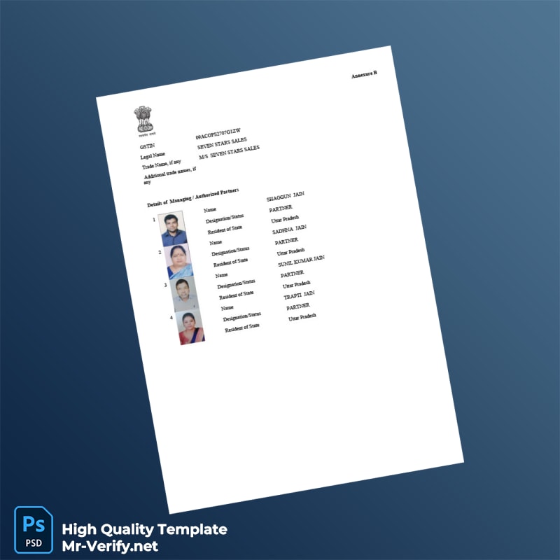 India Government of India Business Registration Certificate Template in Word and PDF formats 3 page India Government of India Business Registration Certificate Template in Word and PDF formats 3 page