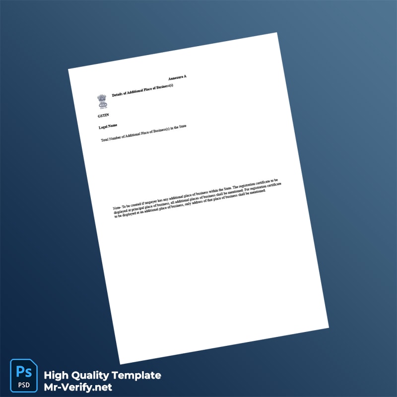 India Government of Karnataka GST Registration Certificate Template in Word and PDF formats 4 page India Government of Karnataka GST Registration Certificate Template in Word and PDF formats 4 page