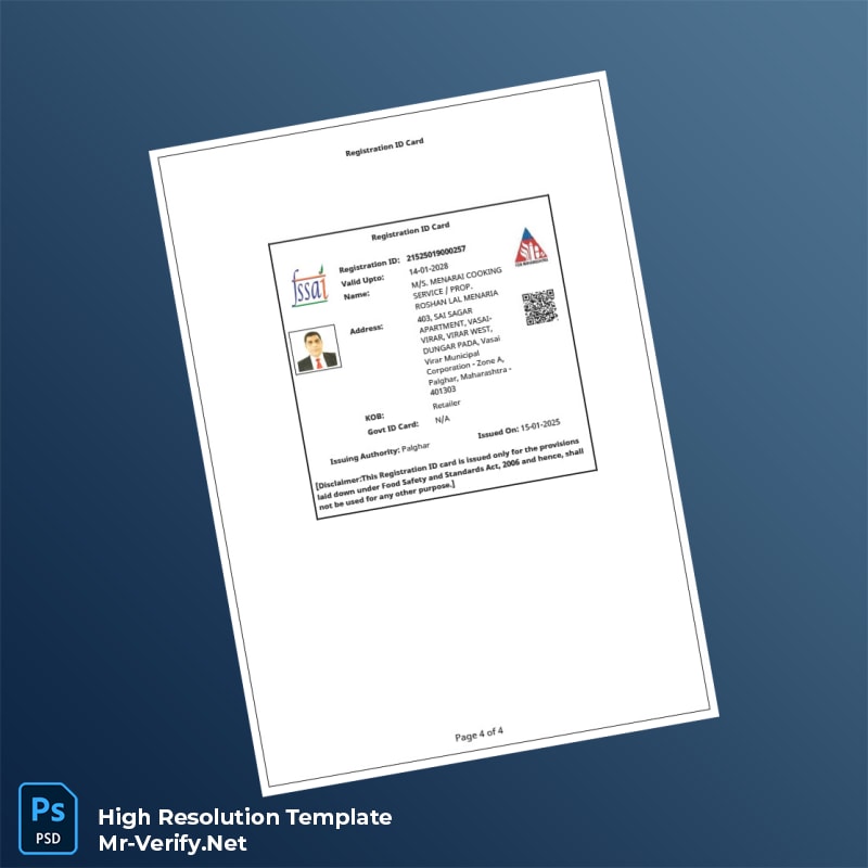 India Government of Maharashtra Editable Registration Certificate Word and Pdf Template 4 page India Government of Maharashtra Editable Registration Certificate Word and Pdf Template 4 page