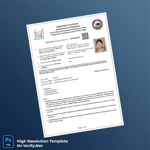 Editable India Government of Nagaland Business Registration Certificate Word and Pdf Template 4 page Editable India Government of Nagaland Business Registration Certificate Word and Pdf Template 4 page