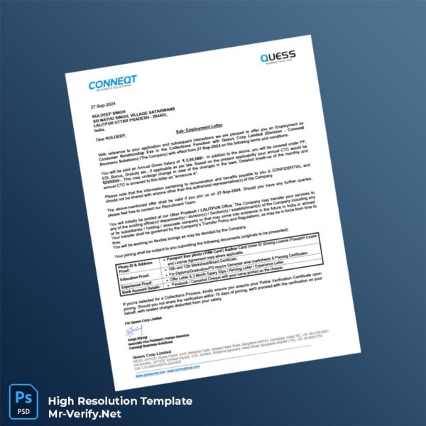 Editable India Guess Corp Limited Employment Verification Letter Word and Pdf Template 4 page Editable India Guess Corp Limited Employment Verification Letter Word and Pdf Template 4 page