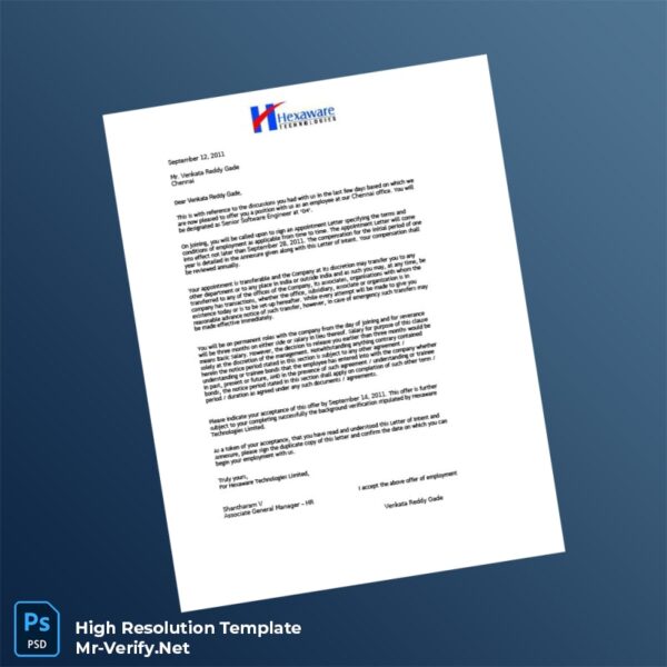 Editable File Template India20Hexaware20Technologies20Employment20Verification20Letter20Template20in20Word20and20PDF20formats 600x600 - Editable File Template
