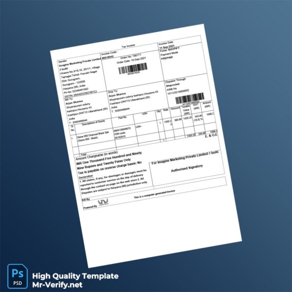 India Imagine Marketing Invoice Template in Word and PDF formats India Imagine Marketing Invoice Template in Word and PDF formats