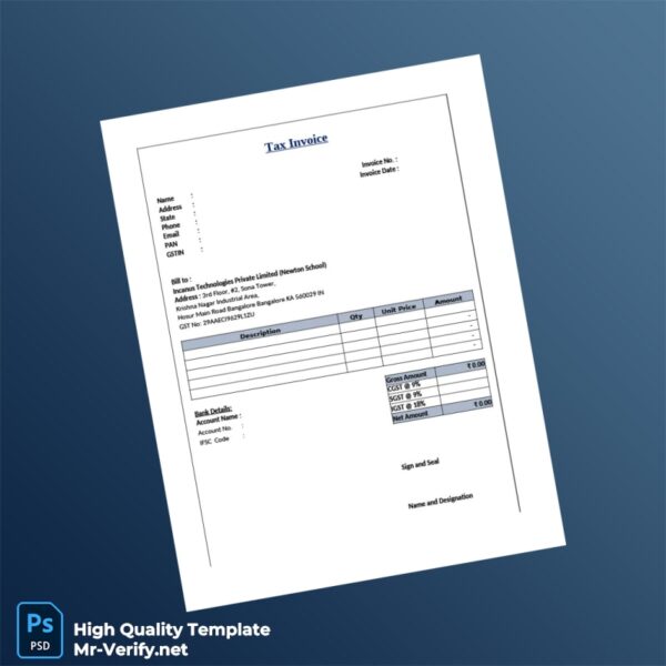 India Incanus Technologies Private Limited Tax Invoice Template in Word and PDF formats 4 page India Incanus Technologies Private Limited Tax Invoice Template in Word and PDF formats 4 page
