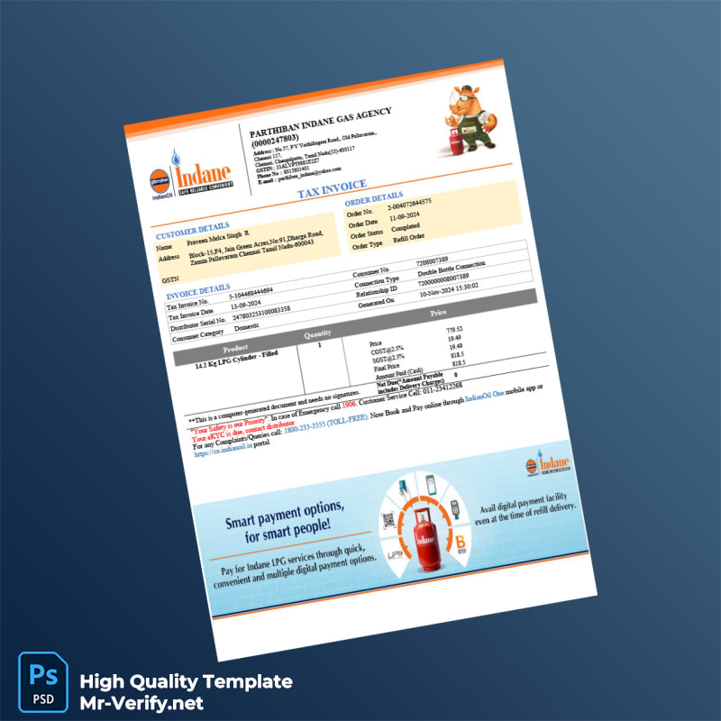 India IndianOil Invoice Template in Word and PDF formats 2 page India IndianOil Invoice Template in Word and PDF formats 2 page
