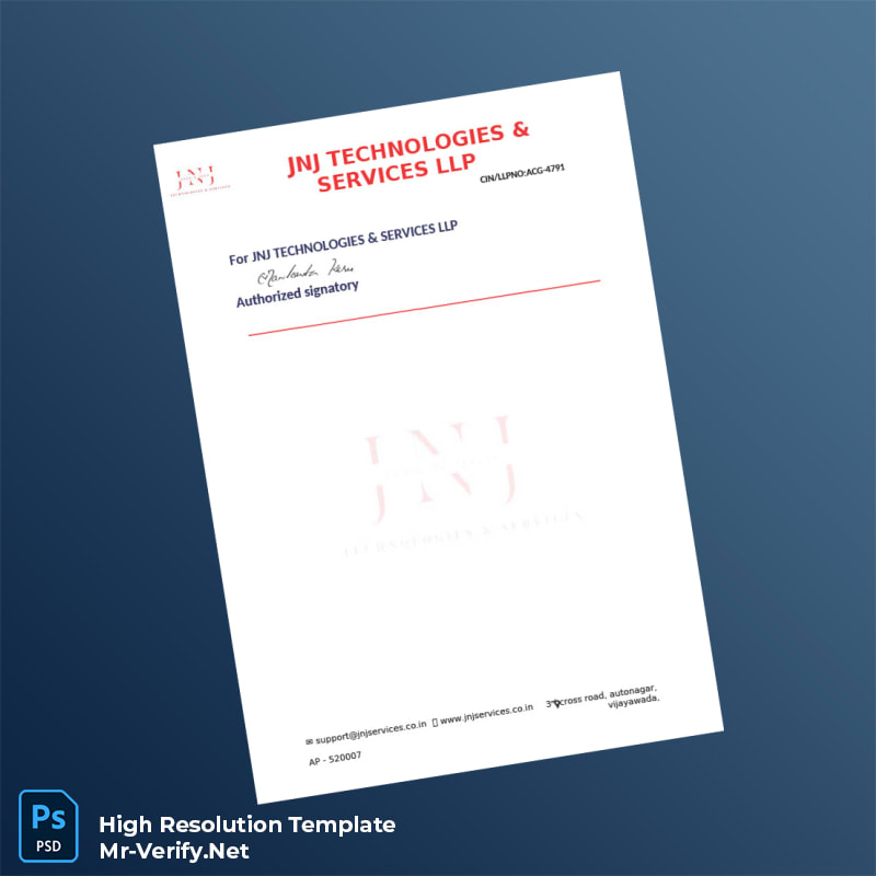 Editable India JNJ Technologies Services LLP Employment Verification Letter Word and Pdf Template 4 page Editable India JNJ Technologies Services LLP Employment Verification Letter Word and Pdf Template 4 page