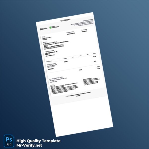 India Jtech Solutions s Services Invoice Template in Word and PDF formats