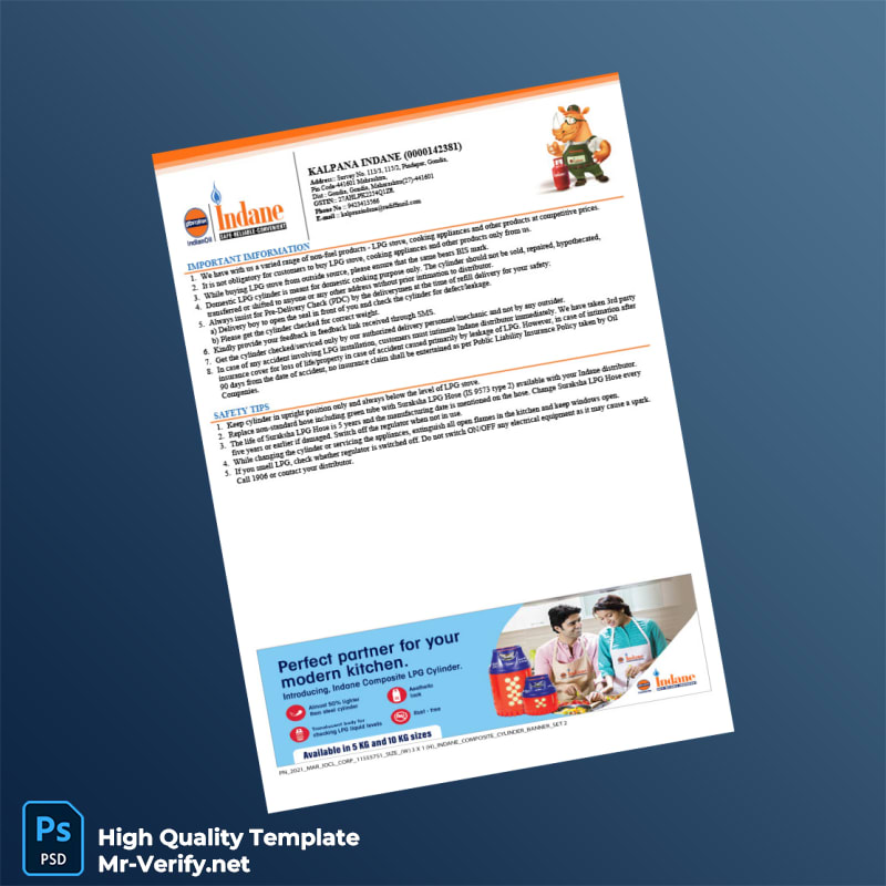 India Kalpana Indane Tax Invoice Template in Word and PDF formats 2 page India Kalpana Indane Tax Invoice Template in Word and PDF formats 2 page