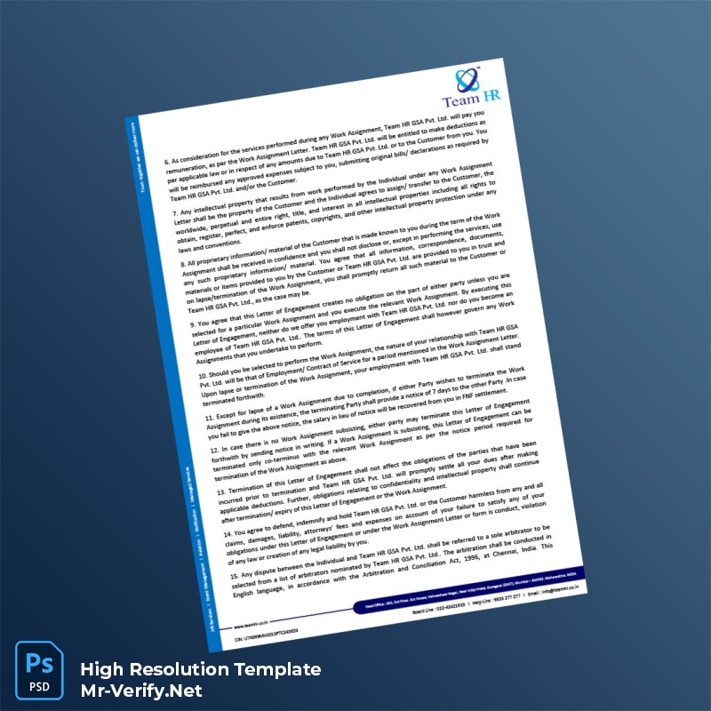 Editable India KiranaKart Technologies Private Limited Employment Verification Letter Word and Pdf Template 5 page Editable India KiranaKart Technologies Private Limited Employment Verification Letter Word and Pdf Template 5 page