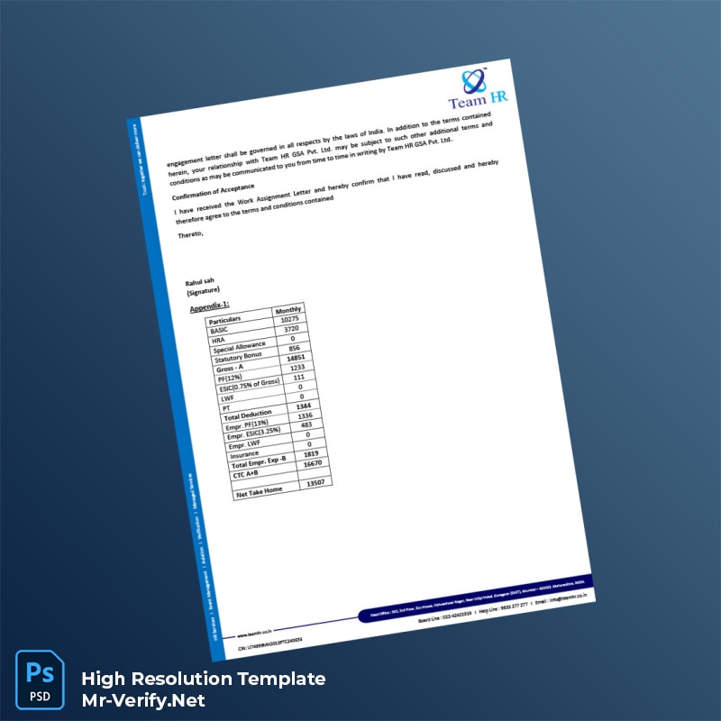 Editable India KiranaKart Technologies Private Limited Employment Verification Letter Word and Pdf Template 5 page Editable India KiranaKart Technologies Private Limited Employment Verification Letter Word and Pdf Template 5 page