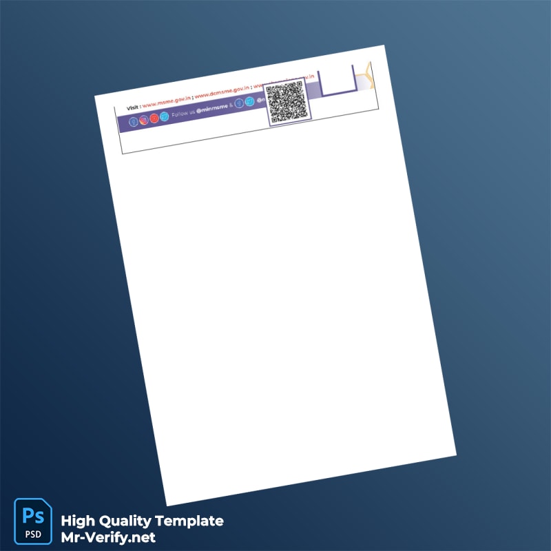 India MSME Editable Business Registration Certificate Template in Word and PDF formats 2 page India MSME Editable Business Registration Certificate Template in Word and PDF formats 2 page