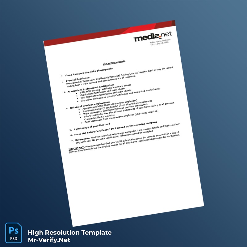 Editable India Media Net Software Services India Pvt Ltd Employment Verification Letter Word and Pdf Template 3 page Editable India Media Net Software Services India Pvt Ltd Employment Verification Letter Word and Pdf Template 3 page