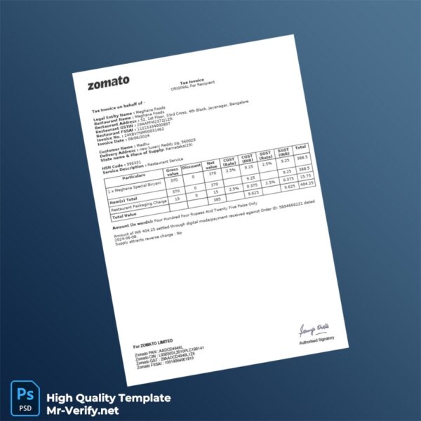 India Meghana Foods Invoice Template in Word and PDF formats 2 page India Meghana Foods Invoice Template in Word and PDF formats 2 page