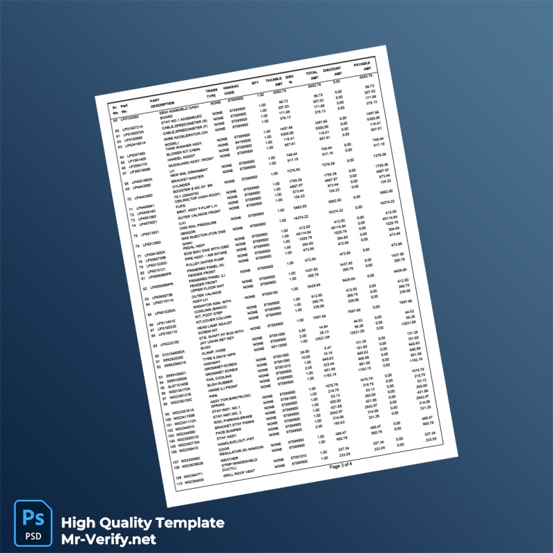 India Metaltech Motors Pvt Ltd Invoice Template in Word and PDF formats 4 page India Metaltech Motors Pvt Ltd Invoice Template in Word and PDF formats 4 page