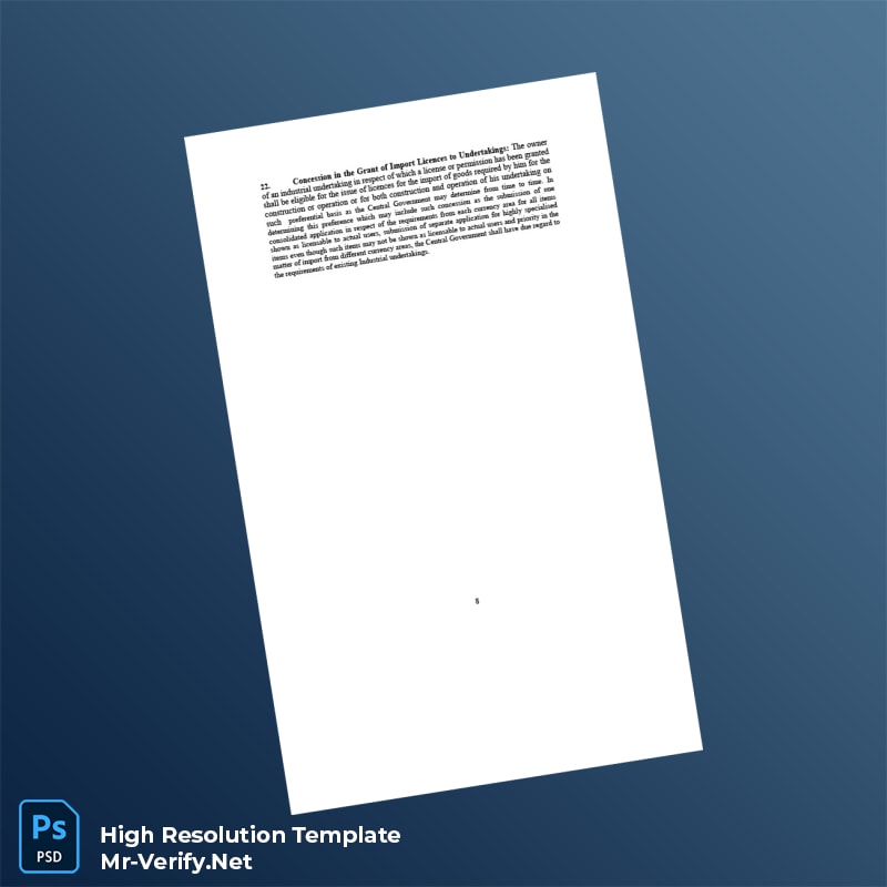 Editable India Ministry of Industry Registration Certificate Word and Pdf Template 8 page Editable India Ministry of Industry Registration Certificate Word and Pdf Template 8 page